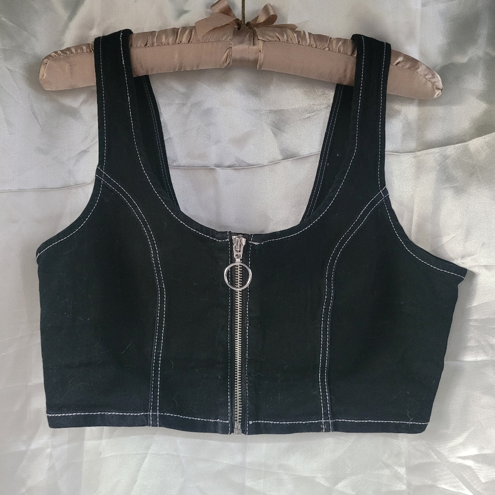 EUC Fairy Goth Emo Punk Bodice Corset Tank Top Shirt Blouse